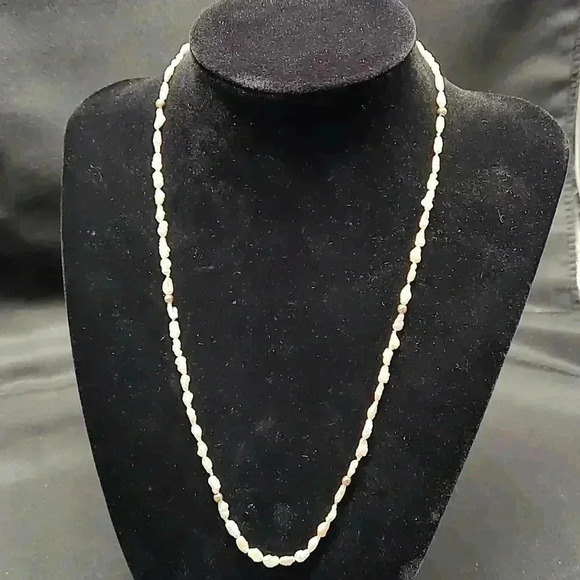 18 in 14 karat gold beads and findings freshwater pearl necklace - Picture 1 of 2